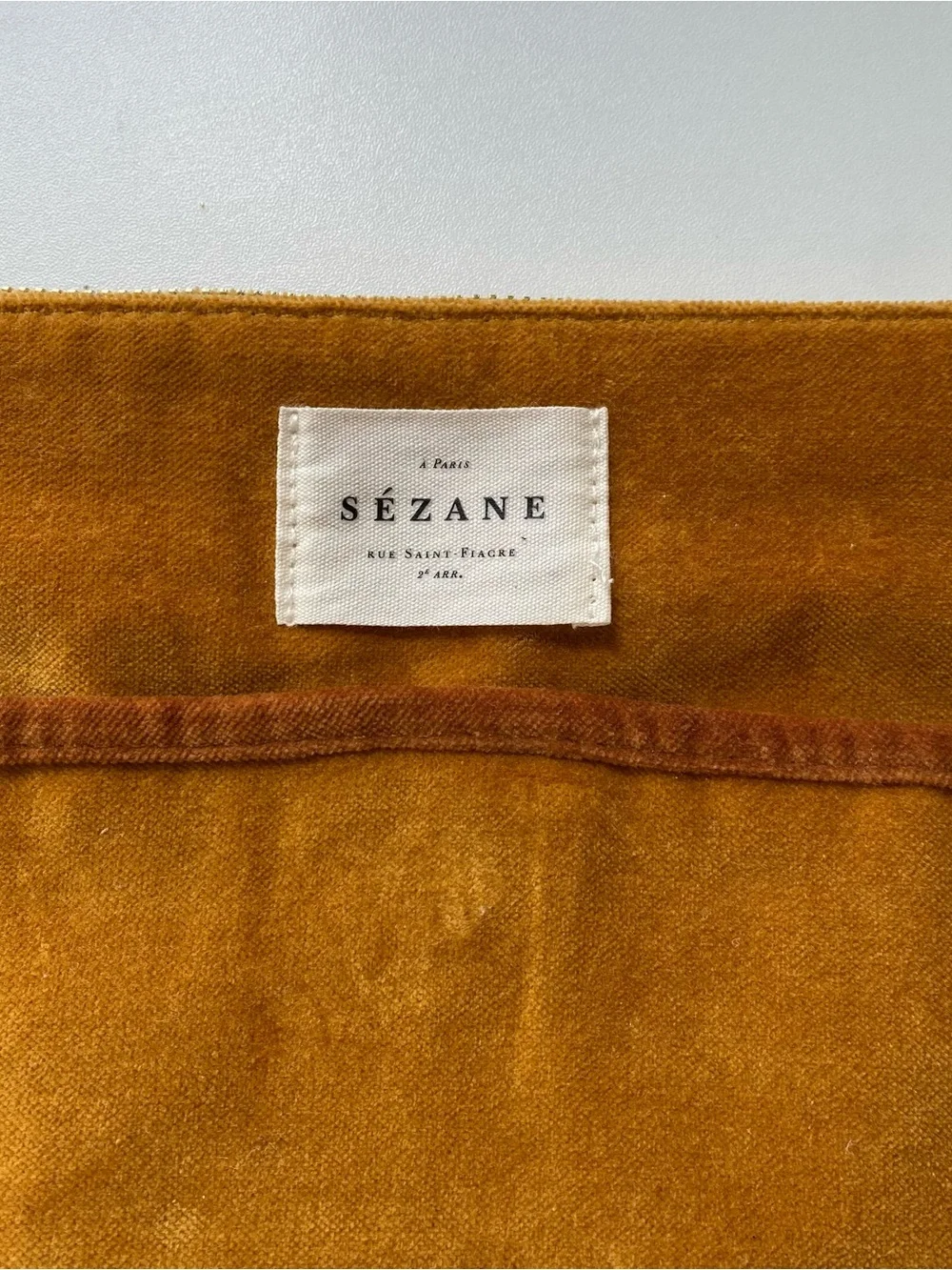 Sezane saffron velvet